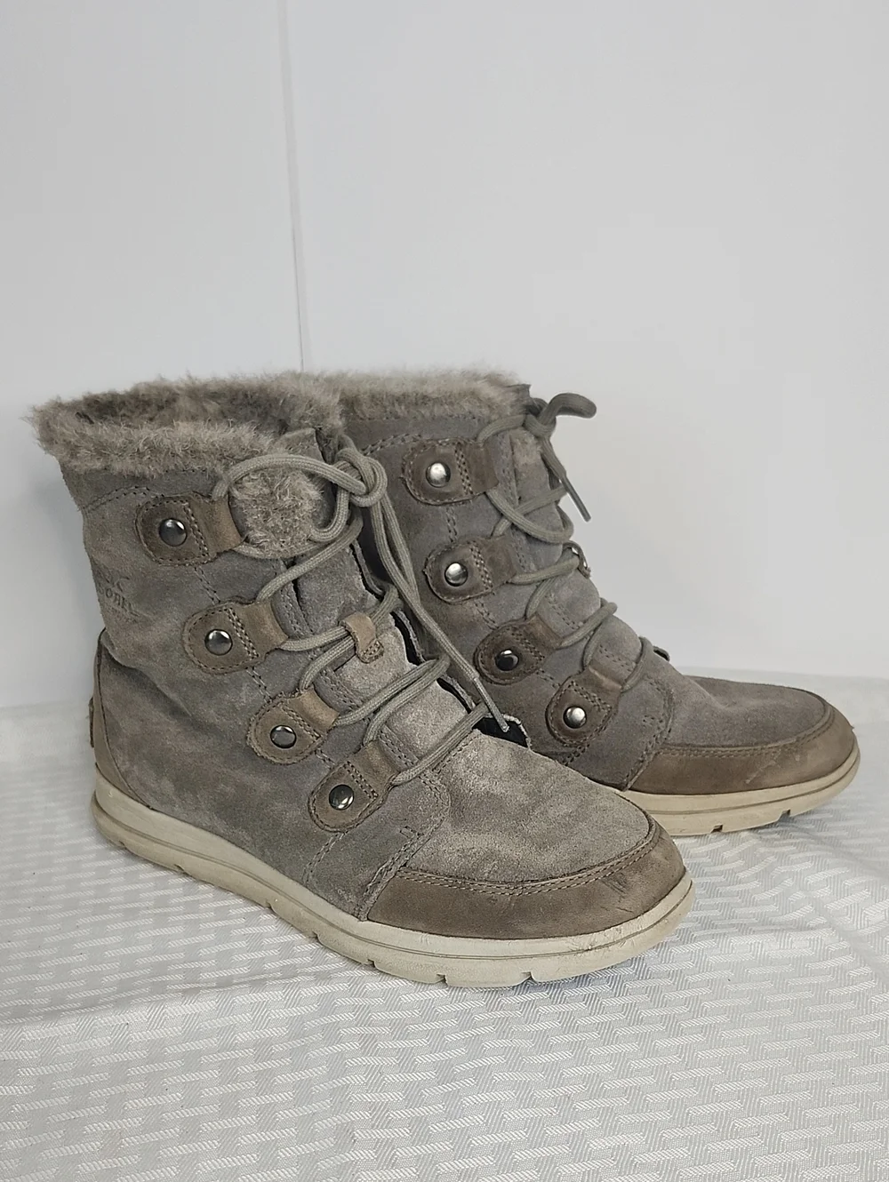 Sorel Boots Leather Faux Fur Ankle